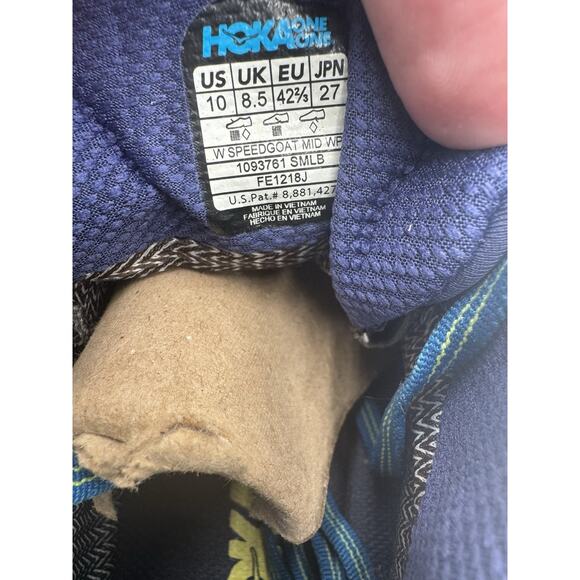 Hoka One SPEEDGOAT MID WP Women's NEW Athletic Shoe Blue Size 10 Medium (SMLB) - Picture 10 of 11